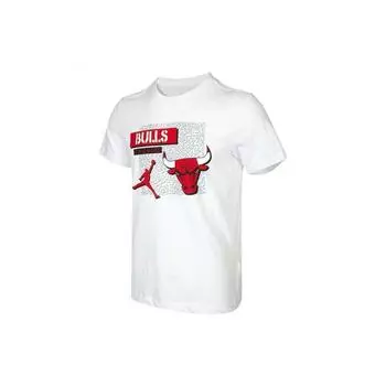 Мужская футболка Jordan Basketball Sport с круглым вырезом и короткими рукавами, белые топы DA6611-100 S