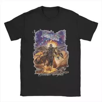 Мужская футболка Judas Priest Fashion 100% хлопок футболки с коротким рукавом футболки с круглым воротом одежда с графикой S чёрный