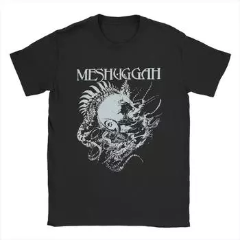 Мужская футболка Koloss Extreme Metal Band Meshuggah Vintage Pure Cotton Tee Shirt Short Sleeve T Shirt Crewneck Tops Idea Gift S чёрный