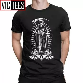Мужская футболка La Santa Muerte с принтом Saint Death Goth Mexican Death Muertos Mother Skull, хлопковая футболка с 3D-принтом S