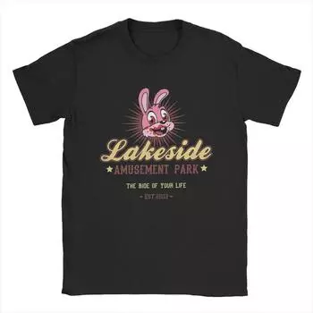 Мужская футболка Lakeside Park Silent Hill из хлопка, новинка, футболки с коротким рукавом и круглым вырезом, футболки в подарок на день рождения S чёрный