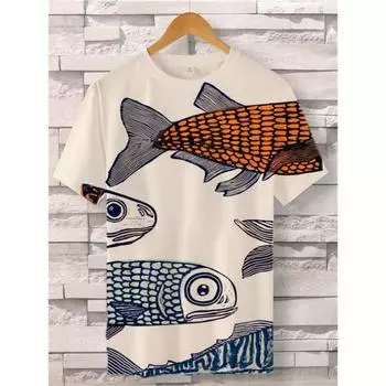 Мужская футболка, летняя футболка, повседневная футболка с короткими рукавами и круглым вырезом, свободная микроэластичная ретро-модная дышащая мужская одежда S