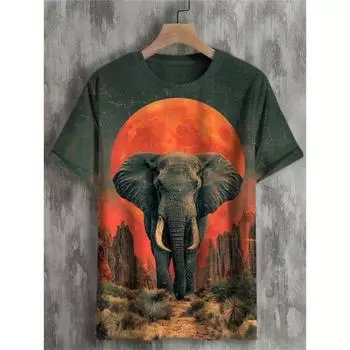 Мужская футболка, летняя футболка, повседневная футболка с короткими рукавами и круглым вырезом, свободная микроэластичная ретро-модная дышащая мужская одежда S