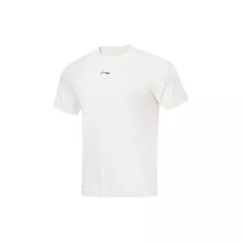 Мужская футболка Li Ning Fitness Series SS23 с круглым вырезом и небольшим логотипом, быстросохнущая, белая, ATST039-2 XL