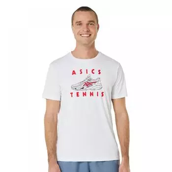 Мужская футболка-лодочка ASICS с рисунком 2041A253100 Мужская круглая футболка с коротким рукавом