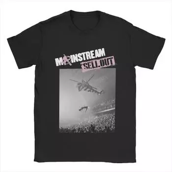 Мужская футболка Mainstream Sellout Machine Gun Kelly Leisure Pure Cotton Tees Футболки с коротким рукавом Футболки с круглым вырезом 6XL S чёрный