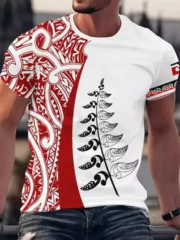 Мужская футболка Malo Selection 3DT Graphic Tee — освежающий летний комфорт, повседневный короткий рукав с ярким цифровым принтом в виде граффити S белый