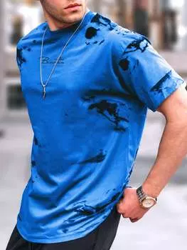 Мужская футболка Manfinity LEGND с рисунком тай-дай с буквенным принтом S