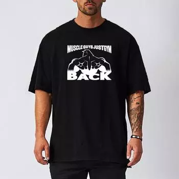 Мужская футболка Muscleguys с заниженными плечами, летняя сетчатая дышащая баскетбольная тренировочная одежда для бега M чёрный