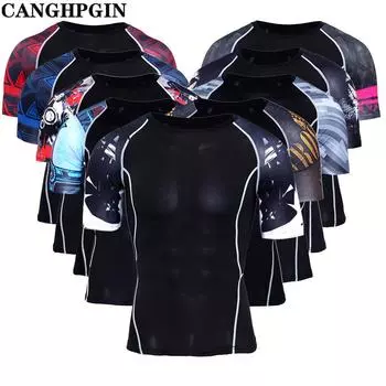 Мужская футболка Мужская с круглым вырезом и широкими плечами, спортивная с коротким рукавом S-XXXXL S