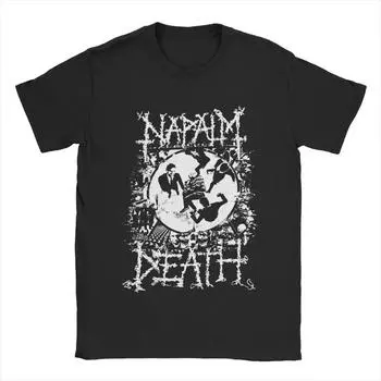Мужская футболка Napalm Death, хлопковые топы, креативная футболка с коротким рукавом и круглым вырезом, размеры 4XL, 5XL, 6XL, футболки S чёрный