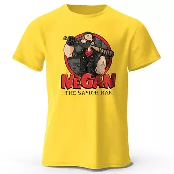 Мужская футболка Negan The Savior Man Printed, 100% хлопок, свободные футболки с забавной графикой для мужчин, летние топы S бежевый