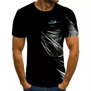 Мужская футболка Оптическая иллюзия с круглым вырезом, круглым вырезом, 3D принтом, большие размеры, повседневная одежда с короткими рукавами, винтажная уличная одежда XXS