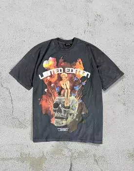 Мужская футболка оверсайз Acid Wash Limited