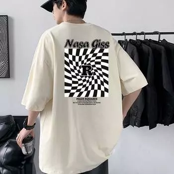 Мужская футболка оверсайз свободного кроя со спущенным плечом, 100% хлопок, мужская уличная футболка 4XL