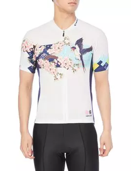 Мужская футболка Pearl Izumi XS с принтом «Цвет сакуры и ласточки», S621-B,