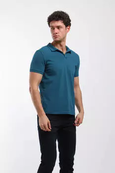 Мужская футболка поло без пуговиц Petrol