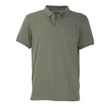 Мужская футболка поло без пуговиц с v-образным вырезом цвета хаки