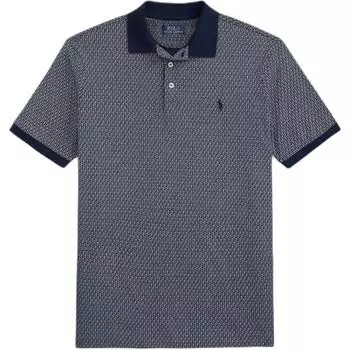 Мужская футболка поло Polo Ralph Lauren Custom Slim Fit из сетки с коротким рукавом, топы MNPOKNI1N823619-410 M