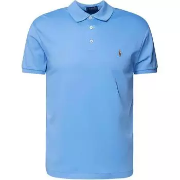 Мужская футболка-поло Polo Ralph Lauren Slim Fit с коротким рукавом, синяя, 710704319-165 S