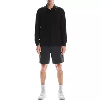 Мужская футболка-поло с длинным рукавом из мягкого рыхлого трикотажа Ss25 Courtside 1MF30500553 S