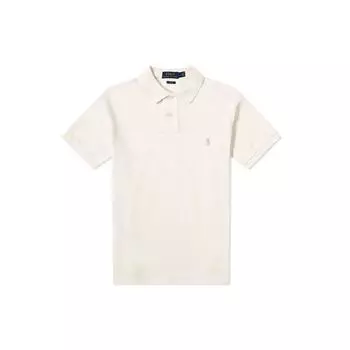 Мужская футболка-поло с коротким рукавом и вышивкой логотипа Polo Ralph Lauren, топы, бежевый 710536856-275 XXL