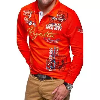 Мужская футболка приталенного кроя Daily Street Cool, дышащая мужская футболка больших размеров для весны и осени.