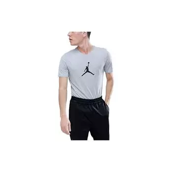 Мужская футболка прямого кроя с коротким рукавом Jordan Logo, серая 925602-012