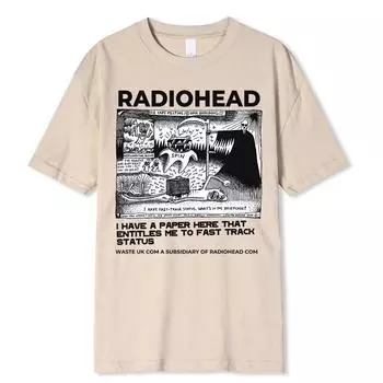 Мужская футболка Radiohead, винтажные классические уличные футболки North America Tour Rock Boy Camisetas Hombre, топы большого размера XS