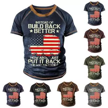 Мужская футболка реглан в стиле ретро с коротким рукавом и круглым вырезом с буквенным принтом, топы L чёрный