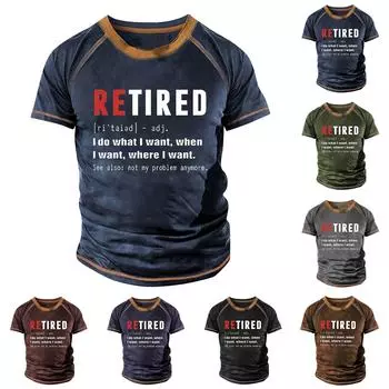 Мужская футболка реглан в стиле ретро с коротким рукавом и круглым вырезом с буквенным принтом, топы L чёрный