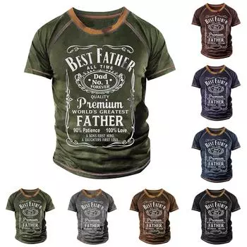 Мужская футболка реглан в стиле ретро с коротким рукавом и круглым вырезом с буквенным принтом, топы XXL чёрный