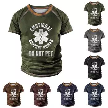 Мужская футболка реглан в стиле ретро с коротким рукавом и круглым вырезом с буквенным принтом, топы XXL синий