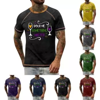 Мужская футболка реглан в стиле ретро с коротким рукавом и круглым вырезом с принтом L чёрный