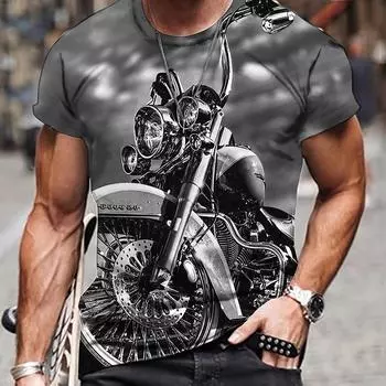Мужская футболка с 3D-графикой, дышащий топ средней длины, футболки для спорта на открытом воздухе M