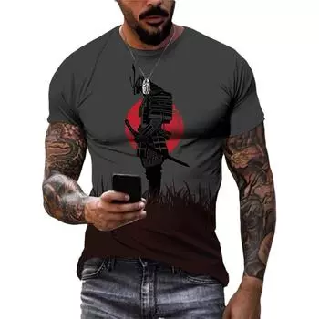 Мужская футболка с 3D-мультяшным аниме-принтом, футболка с повседневным рисунком, топ с короткими рукавами XS