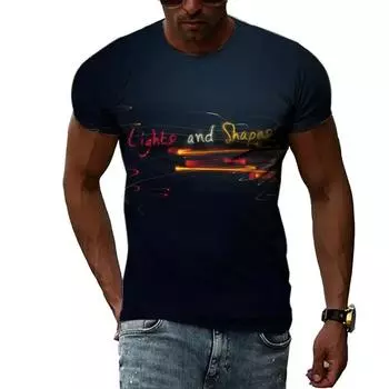 Мужская футболка с 3D мультяшным принтом, летняя футболка для влюбленных, свободные топы с надписью и круглым вырезом, с короткими рукавами, дышащие парные рубашки S