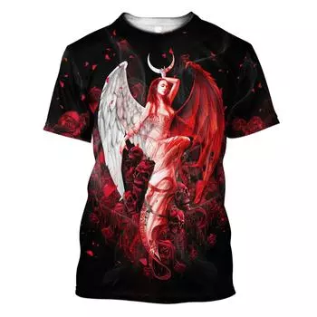 Мужская футболка с 3D принтом «Череп для девочек и роз», летняя стильная повседневная футболка с короткими рукавами, уличная крутая футболка унисекс XS