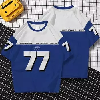 Мужская футболка с 3D-принтом «Цифра и буква», мужская футболка Fan Culture, футболка с коротким рукавом в уличном стиле, хип-хоп, футболка большого размера S