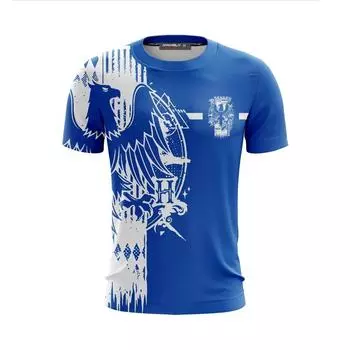 Мужская футболка с 3D-принтом, футболка с короткими рукавами в европейском и американском уличном стиле, мужской повседневный большой топ с круглым вырезом S белый