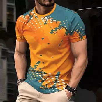 Мужская футболка с 3D-принтом, футболка унисекс с короткими рукавами и круглым вырезом S