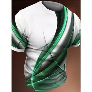 Мужская футболка с 3D-принтом, классная повседневная футболка с короткими рукавами, летняя мужская одежда, футболка, топ S