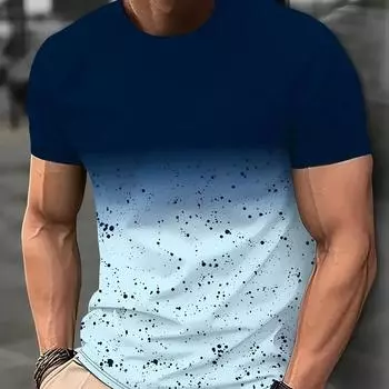 Мужская футболка с 3D принтом, летняя повседневная модная уличная повседневная одежда, удобная дышащая футболка с круглым вырезом и коротким рукавом M