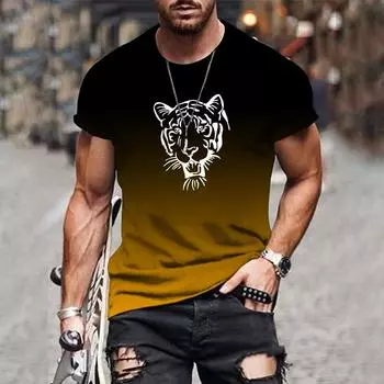 Мужская футболка с 3D-принтом, повседневная летняя футболка с коротким рукавом, мужская классная свободная одежда XS-6XL, винтажные футболки больших размеров, топы XS