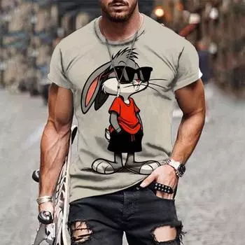 Мужская футболка с 3D-принтом, забавная футболка, модная повседневная мужская уличная одежда, мужская одежда больших размеров S