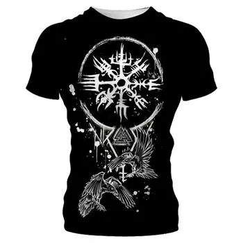 Мужская футболка с 3D ретро-принтом в стиле ретро, модная простая повседневная футболка больших размеров с коротким рукавом, летняя уличная одежда, мужская одежда, топ 6XL