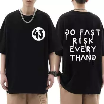 Мужская футболка с буквенным принтом Ken Block, летняя модная футболка Ken Block 43, футболка в том же стиле, мужская и женская свободная футболка большого размера с коротким рукавом XXL