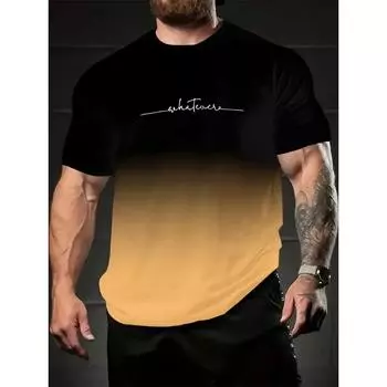 Мужская футболка с цифровым принтом, суперэластичная, повседневная, с коротким рукавом, для ежедневной носки, для вечеринок, для дома, для социальных мероприятий, однотонная, винтажная уличная одежда S