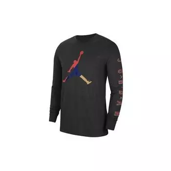 Мужская футболка с длинным рукавом и логотипом Jordan Colorful Alphabet, черные CN3503-010 M