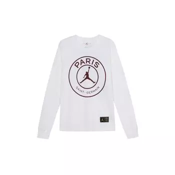 Мужская футболка с длинным рукавом и принтом логотипа Jordan Paris Saint-Germain, белые CK9782-100 M